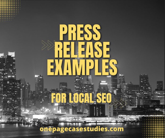 Press release Examples