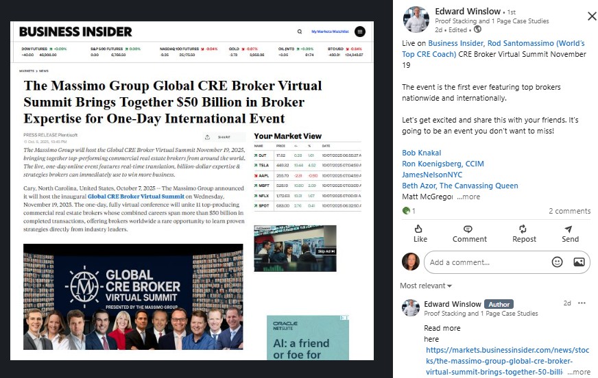 The Massimo Group Global CRE Broker Summit 2025